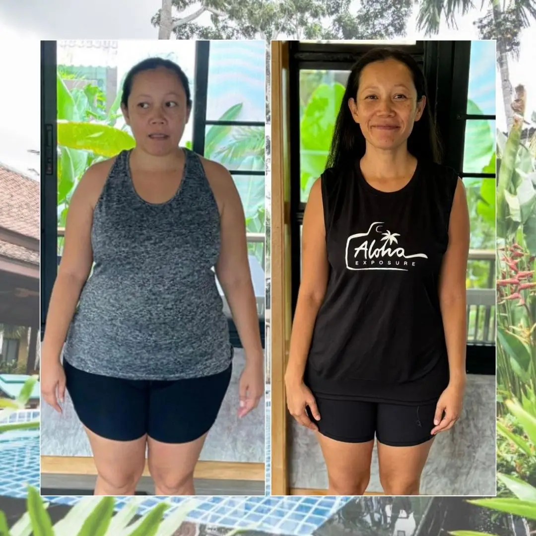 Wati's before and after BeFitreat transformation